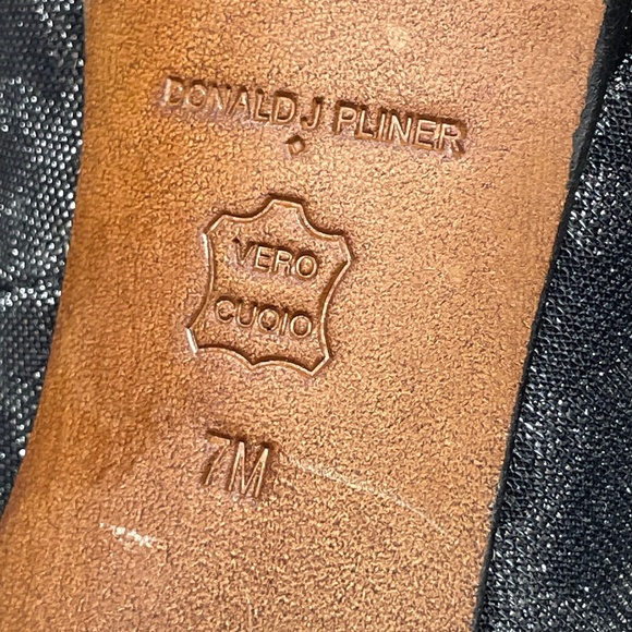 NEW Donald J Pliner Heels Womens 7 black gray animal print elli pumps designer - Picture 9 of 13